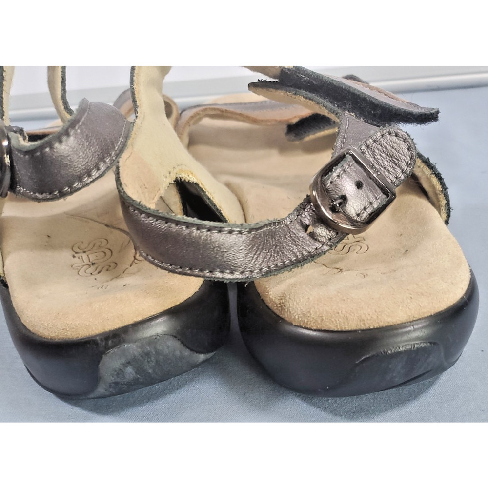 SAS Nudu Sandals Womens Dusk Metallic Pewter Bronze Leather Comfort Shoes Size 6 - Picture 7 of 14